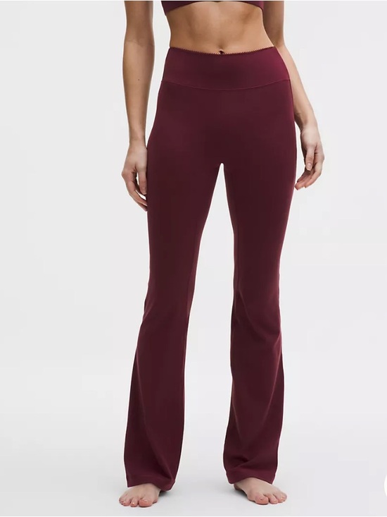 lululemon athletica Pants - Lululemon Groove No Line HR Flared Pant Burgundy Bay Heart